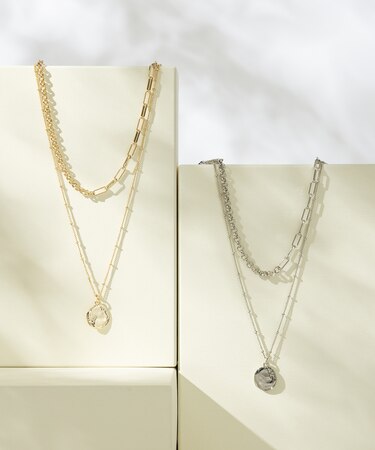 【WEB&一部店舗限定】アシンメトリーチェーンコイン ネックレス