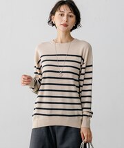 【見上愛さん着用/CLASSY.掲載】ピュアカシミヤ クルーネック ニット