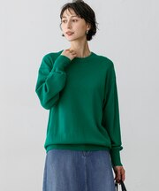 【見上愛さん着用/CLASSY.掲載】ピュアカシミヤ クルーネック ニット