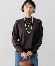 【CanCam掲載】ウーステッドウール パフスリーブ ハイネック ニット