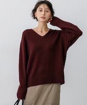カシミヤブレンド Vネック ニット