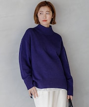 カシミヤブレンド ハイネック ニット