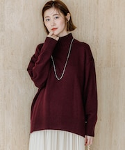 カシミヤブレンド ハイネック ニット