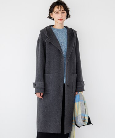 MANTECOPureリバー フーデッド ロングコート