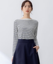 シルク混ニットロングTシャツ