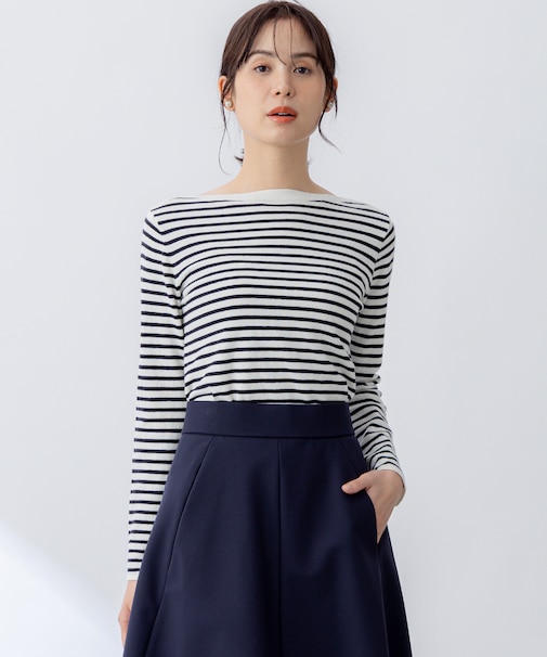 シルク混ニットロングＴシャツ