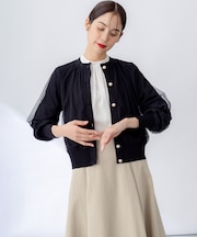 【WEB限定】チュールニット ブルゾン