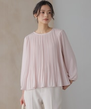 【WEB限定】ジョーゼットシフォンプリーツ ブラウス