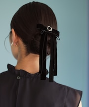 ベロアリボン ヘアクリップ
