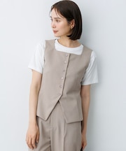 【WEB限定】エアフロードライクロス スクエアネックジレ