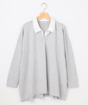 【WEB限定】アラインニット シャツ襟付きプルオーバー