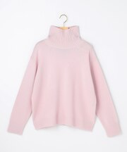 【前後着用可】ウールカシミヤミックス ハイネックニット