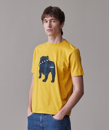 新色登場!【毎シーズン大好評】【UNISEX】ファブリックワッペン バックブルTシャツ