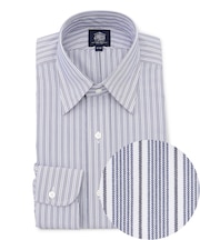 【PREMIUM PREATS / 形態安定】イングリッシュストライプ ドレスシャツ / レギュラー