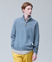 ウール×カシミヤの上質素材【Cash Lamb's Wool】ハーフジップ ニット_25年モデル