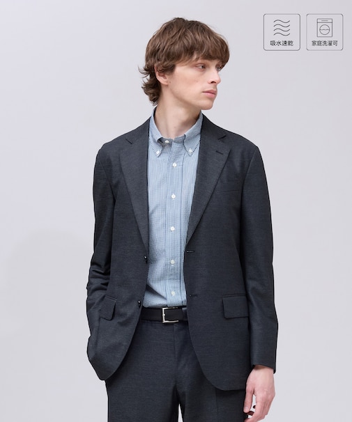 夏に嬉しい6つの高機能【J.PRESS-POOL WOOL】【セットアップ対応】ジャージーセットアップ ジャケット