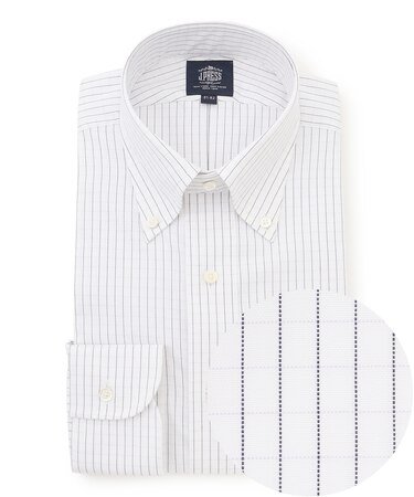 【26年春夏シーズン柄】【PREMIUM PLEATS / 形態安定】スーピマコットングラフチェック シャツ / B.D.