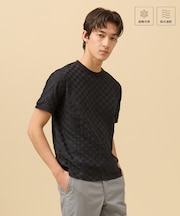 クールビズ対応【接触冷感 / 吸水速乾】【J.PRESS PREMIUM JERSEY】アーガイルリンクス Tシャツ