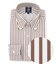 【26年春夏シーズン柄】【PREMIUM PLEATS / 形態安定】スーピマコットンパナマストライプ シャツ / B.D.