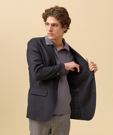 【SHACKET】ブラックウォッチ サマーダブルフェイス ジャケット