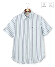ひんやりで品あり【吸水速乾 / 接触冷感 / 高通気性】Aero Weave クールマックスサッカー ストライプ シャツ / B.D.