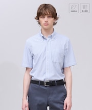 【吸水速乾 / 抗菌防臭 / 遮熱 / 防シワ】【J.PRESS OXFORD JERSEY】カノコインレイ半袖 シャツ / B.D.