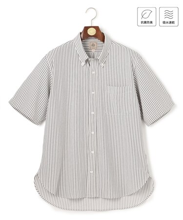 【KING SIZE】【吸水速乾 / 抗菌防臭 / 遮熱 / 防シワ】【J.PRESS OXFORD JERSEY】カノコインレイ半袖 シャツ / B.D.
