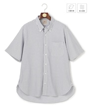 【KING SIZE】【吸水速乾 / 抗菌防臭 / 遮熱 / 防シワ】【J.PRESS OXFORD JERSEY】カノコインレイ半袖 シャツ / B.D.