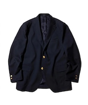 【1st Blazer】ウールポリエステル シングルブレザー / 背抜き
