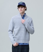 【Cash Lamb's Wool】ハーフジップ ニット_26年モデル