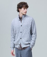 【Cash Lamb's Wool】ハイネックケーブル カーディガン_26年モデル