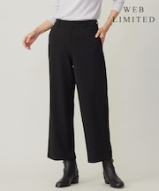 【WEB限定カラーあり】T/Rアルガンシルク ワイド パンツ