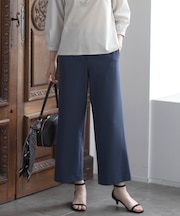 【WEB限定カラーあり】T/Rアルガンシルク ワイド パンツ
