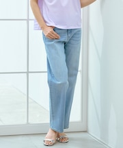 【洗える】BASIC STRETCH DENIM ボーイフィット パンツ