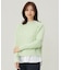 【洗える】CLEAR COTTON BLEND ボトルネック ニット