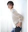 【洗える】GIZA MERCERIZE COTTON ケーブル ニット