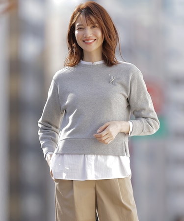 【WEB限定カラーあり】ラメ裏毛 カットソー