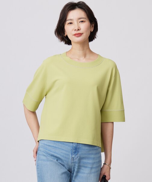 【洗える】RAYON ELITE STRETCH ニットT