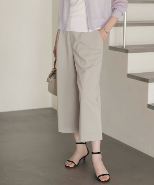 【洗える】GORIAN TWILL クロップド パンツ
