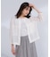 【洗える】Sheer Vis リネン ノーカラー ブルゾン