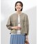 【洗える】Sheer Vis リネン ノーカラー ブルゾン
