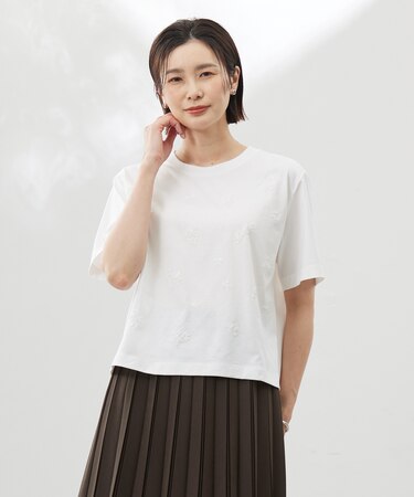 【洗える】スパンコール Tシャツ