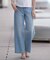 【洗える】BASIC STRETCH DENIM ワイド ストレート デニム