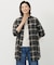 【WEB限定カラーあり・洗える】SOFT SHEER チェック ロング シャツ