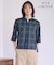 【WEB限定カラーあり・洗える】SOFT SHEER チェック キーネック ブラウス