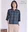 【WEB限定カラーあり・洗える】SOFT SHEER チェック キーネック ブラウス