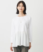 【WEB限定カラーあり】レイヤードジャージー フレア カットソー