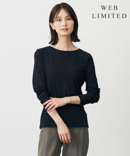 【WEB限定】シアーストレッチフライス クルーネック シアー カットソー