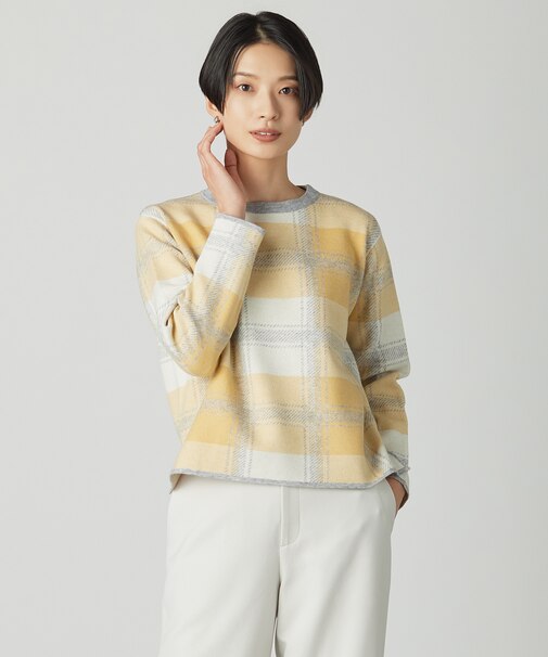 Wooly Stretch Plaid ニット