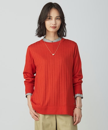 WORETED WOOL BLEND クルーネック ニット